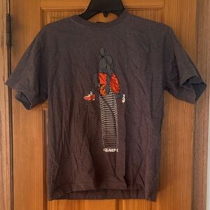 AND1 Dark Gray T-Shirt with Orange Graphic